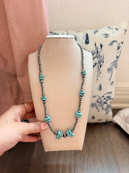 Turquoise Chunk necklace
