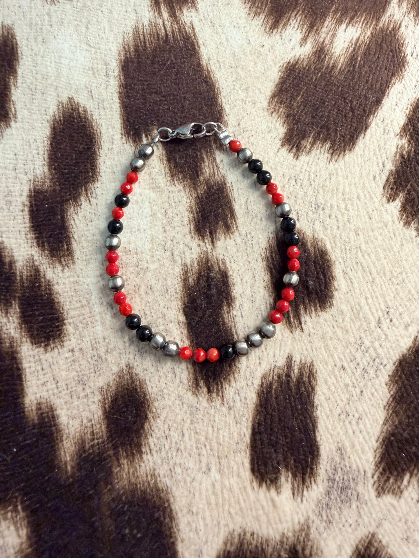 Red opal & black onyx