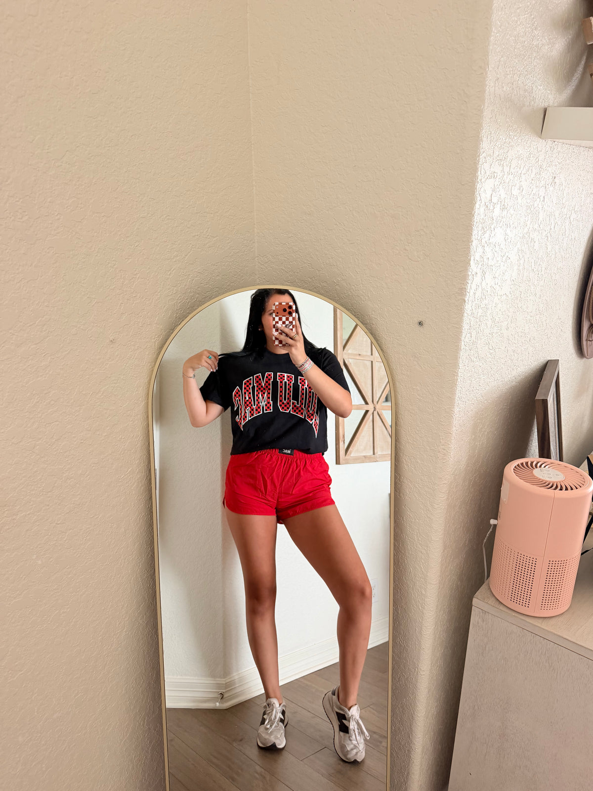 Red and black Tee