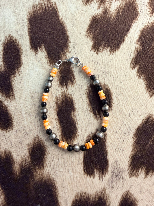 Orange spiny & black onyx