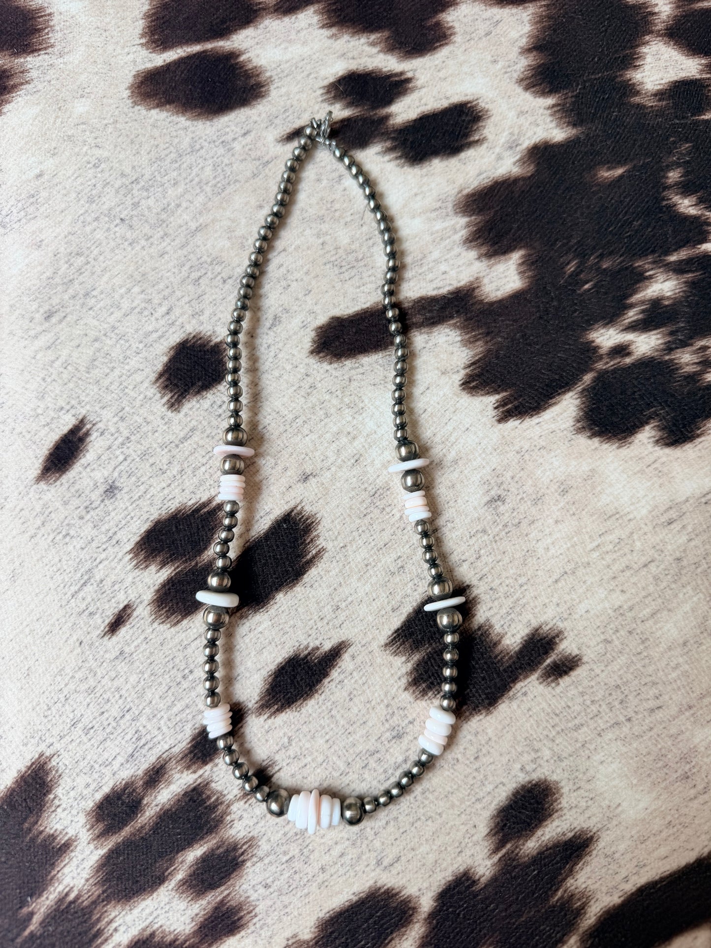 Pink conch necklace