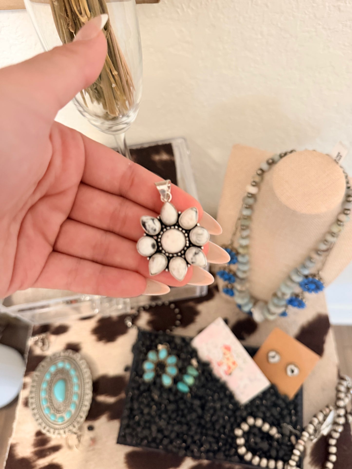 White buffalo pendant